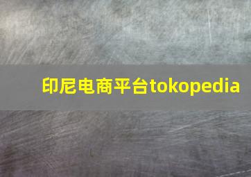 印尼电商平台tokopedia