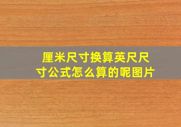 厘米尺寸换算英尺尺寸公式怎么算的呢图片