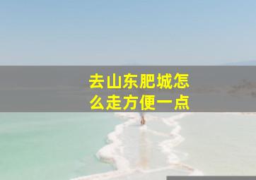 去山东肥城怎么走方便一点