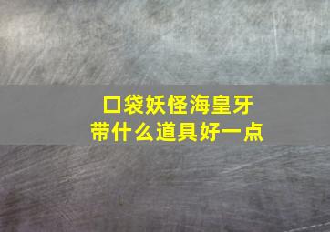 口袋妖怪海皇牙带什么道具好一点