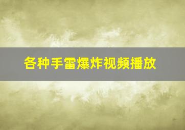 各种手雷爆炸视频播放