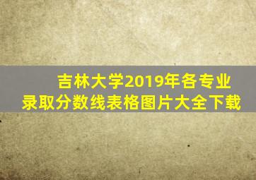 吉林大学2019年各专业录取分数线表格图片大全下载