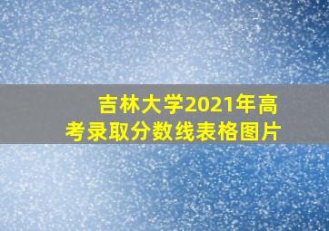 吉林大学2021年高考录取分数线表格图片