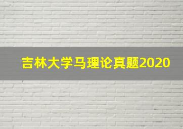 吉林大学马理论真题2020