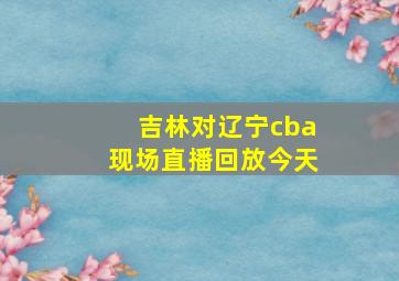 吉林对辽宁cba现场直播回放今天