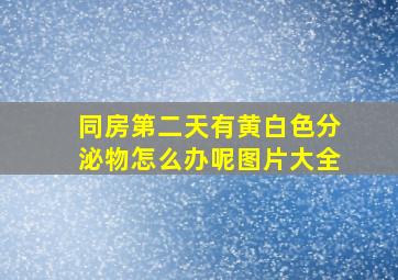 同房第二天有黄白色分泌物怎么办呢图片大全