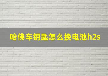 哈佛车钥匙怎么换电池h2s