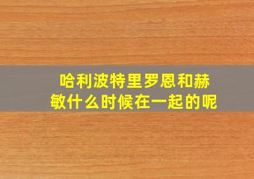 哈利波特里罗恩和赫敏什么时候在一起的呢