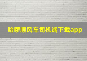 哈啰顺风车司机端下载app