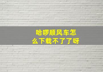 哈啰顺风车怎么下载不了了呀