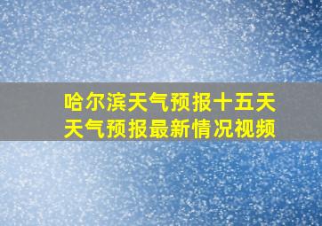 哈尔滨天气预报十五天天气预报最新情况视频