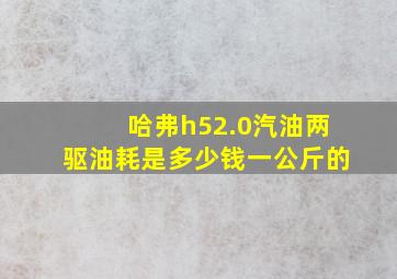 哈弗h52.0汽油两驱油耗是多少钱一公斤的