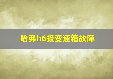 哈弗h6报变速箱故障