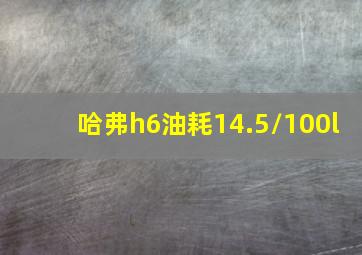 哈弗h6油耗14.5/100l