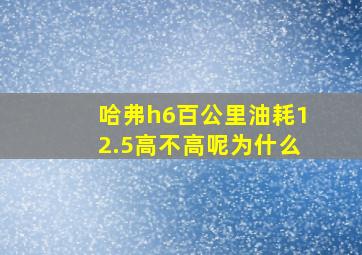 哈弗h6百公里油耗12.5高不高呢为什么