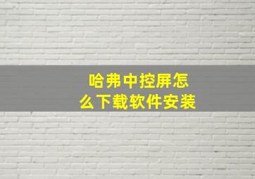 哈弗中控屏怎么下载软件安装