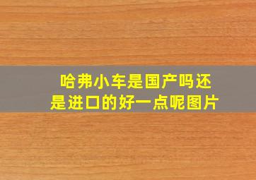 哈弗小车是国产吗还是进口的好一点呢图片