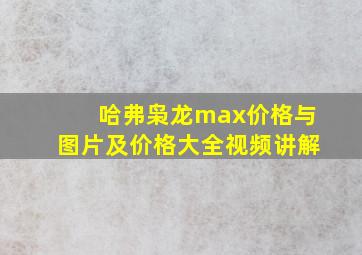 哈弗枭龙max价格与图片及价格大全视频讲解