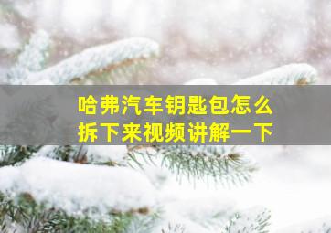 哈弗汽车钥匙包怎么拆下来视频讲解一下