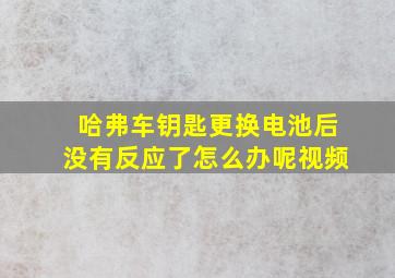 哈弗车钥匙更换电池后没有反应了怎么办呢视频