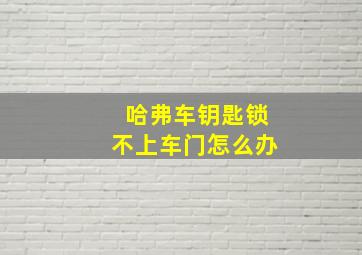 哈弗车钥匙锁不上车门怎么办