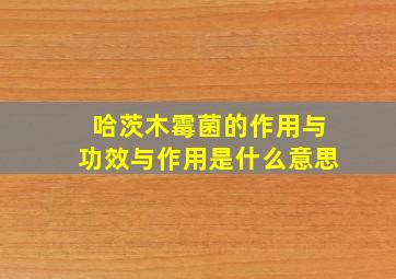 哈茨木霉菌的作用与功效与作用是什么意思