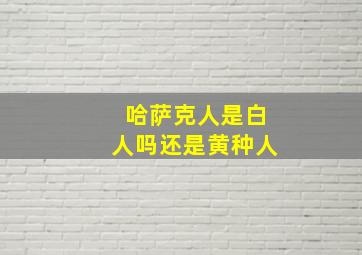 哈萨克人是白人吗还是黄种人