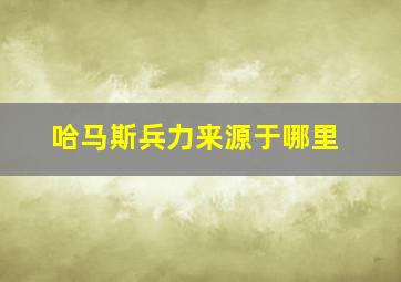 哈马斯兵力来源于哪里