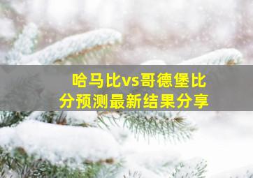 哈马比vs哥德堡比分预测最新结果分享