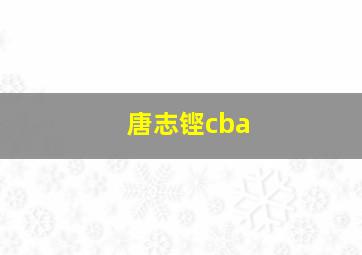 唐志铿cba