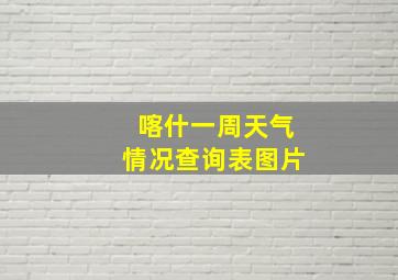 喀什一周天气情况查询表图片