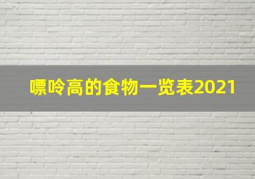 嘌呤高的食物一览表2021