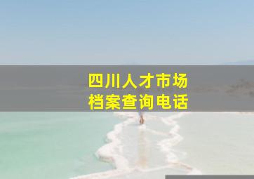 四川人才市场档案查询电话