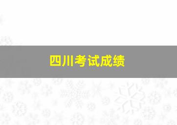 四川考试成绩