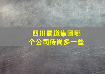 四川蜀道集团哪个公司待岗多一些