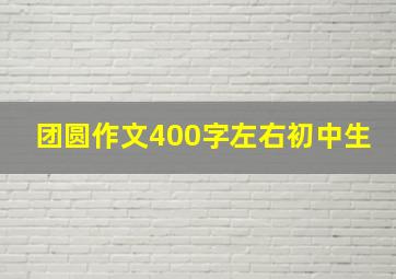 团圆作文400字左右初中生