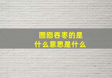 囫囵吞枣的是什么意思是什么