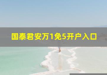 国泰君安万1免5开户入口