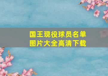 国王现役球员名单图片大全高清下载