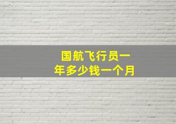 国航飞行员一年多少钱一个月