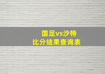 国足vs沙特比分结果查询表