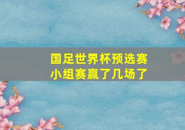 国足世界杯预选赛小组赛赢了几场了