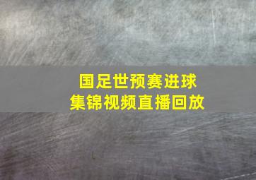 国足世预赛进球集锦视频直播回放