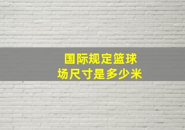 国际规定篮球场尺寸是多少米