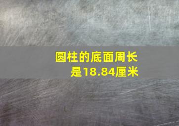 圆柱的底面周长是18.84厘米