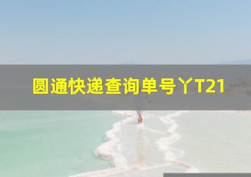 圆通快递查询单号丫T21