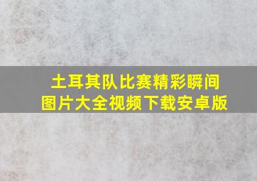 土耳其队比赛精彩瞬间图片大全视频下载安卓版