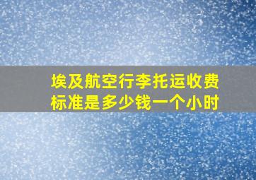 埃及航空行李托运收费标准是多少钱一个小时