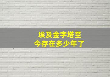 埃及金字塔至今存在多少年了