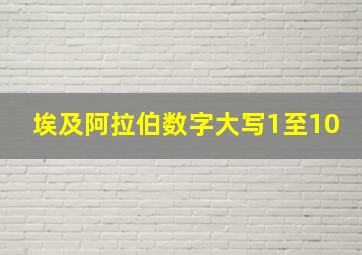 埃及阿拉伯数字大写1至10